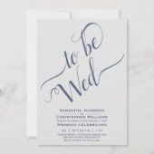 Invitation Pour être Mer Élégante Calligraphie Simple Mariage (Devant)