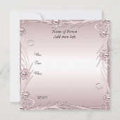Invitation pour fête d'anniversaire 40 ans Rose (Dos)