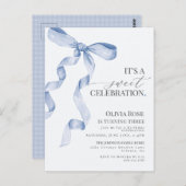 Invitation pour fête d'anniversaire de fille au nœ (Devant / Derrière)