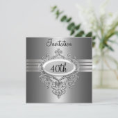 Invitation pour fête d'anniversaire des 40 ans en  (Debout devant)