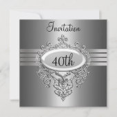 Invitation pour fête d'anniversaire des 40 ans en (Devant)