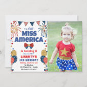 Invitation pour fête d'anniversaire du 14 juillet (Devant)