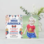 Invitation pour fête d'anniversaire du 14 juillet (Debout devant)