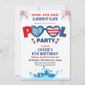 Invitation pour fête d'anniversaire du 14 juillet (Devant)