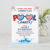 Invitation pour fête d'anniversaire du 14 juillet (Debout devant)