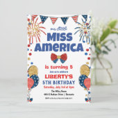 Invitation pour fête d'anniversaire du 14 juillet (Debout devant)