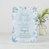 Invitation pour fête d'anniversaire hivernale avec (Debout devant)