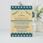 Invitation pour fête d'anniversaire Navy Starfish (Debout devant)