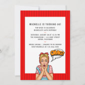 Invitation pour fête d'anniversaire Pop Art Comic (Devant)