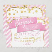 Invitation pour fête d'anniversaire Sugar & Spice  (Devant / Derrière)