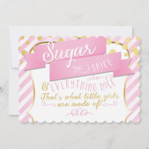 Invitation pour fête d'anniversaire Sugar & Spice