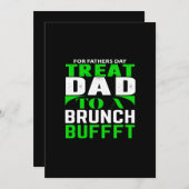 Invitation pour fête des pères régalez papa à un brunch buffe (Devant / Derrière)