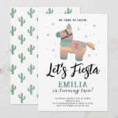 Invitation pour fête Fiesta avec couleurs terreuse (Devant / Derrière)