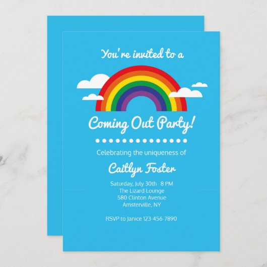 Invitation pour fêter la sortie (Devant / Derrière)