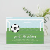 Invitation pour fêtes d'anniversaire de Soccer Fun (Debout devant)