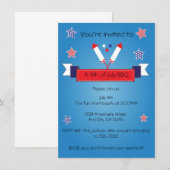 Invitation pour feu d'artifice patriotique du 4 ju (Devant / Derrière)