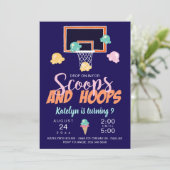 Invitation pour fille au thème Basketball et Glace (Debout devant)