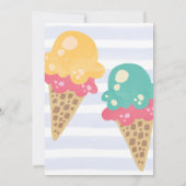 Invitation pour fille au thème Basketball et Glace (Dos)