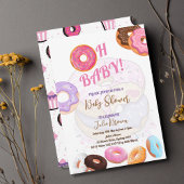 Invitation pour fille de Baby Shower Donut