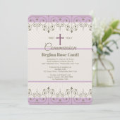 Invitation pour fille de communion (Debout devant)