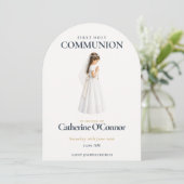 Invitation pour fille de première communion solenn (Debout devant)