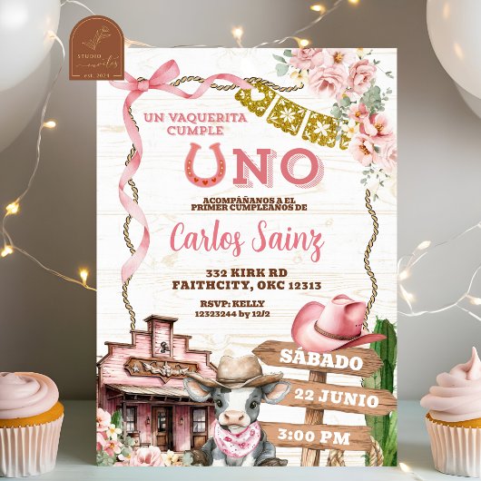 Invitation pour fille mexicaine espagnole Uno