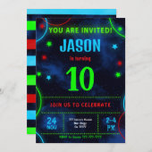 Invitation pour garçon (Devant / Derrière)