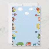 Invitation pour garçon pour le 2e anniversaire - V (Dos)