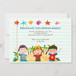 Invitation pour garçons d'été