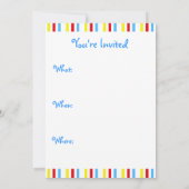 Invitation pour gâteau d'anniversaire (Dos)