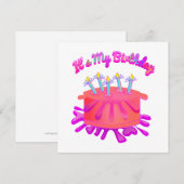 Invitation pour gâteau d'anniversaire 'C'est mon a (Devant / Derrière)