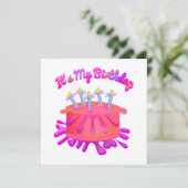 Invitation pour gâteau d'anniversaire 'C'est mon a (Debout devant)
