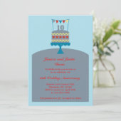 Invitation pour gâteau d'anniversaire de mariage 1 (Debout devant)