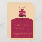 Invitation pour gâteau d'anniversaire de mariage 4 (Devant / Derrière)