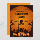 invitation pour Halloween 2024 (Devant / Derrière)