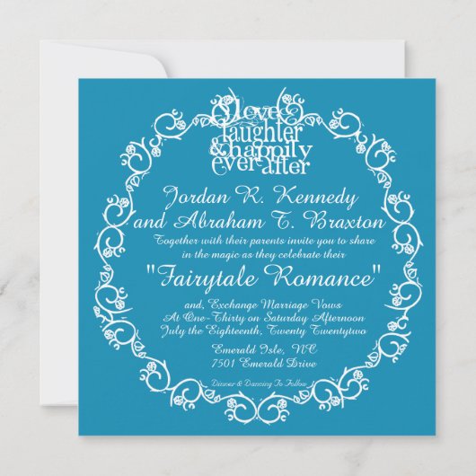 Invitation pour heureux à tout jamais (Dos)