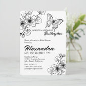 Invitation pour Jardin de Papillons de Mariage (Debout devant)