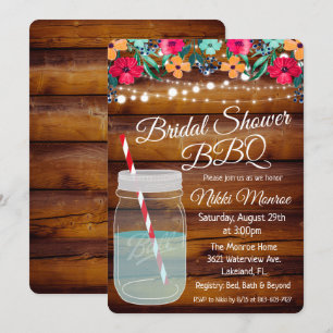 Invitation pour jarre en brique de BBQ pour la dou