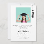 Invitation pour jeune diplômé adorable (Dos)