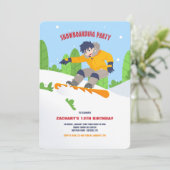 Invitation pour jeune snowboardeur (Debout devant)