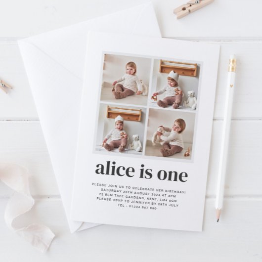 Invitation pour la 1ère fête d'anniversaire de la 