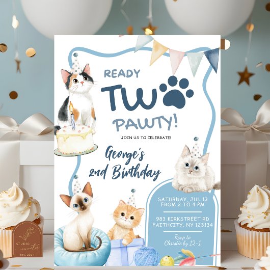 Invitation pour la 2e fête d'anniversaire de Blue