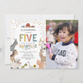 Invitation pour la 5e fête d'anniversaire à la fer (Devant)