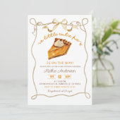 Invitation pour la baby shower Bow Coquette Pie (Debout devant)