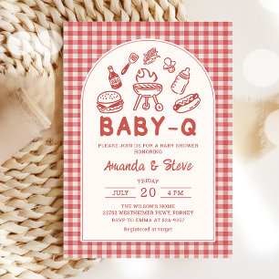 Invitation pour la baby shower couple barbecue Bab