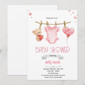 Invitation pour la baby shower de chéri(e) (Devant / Derrière)