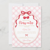 Invitation pour la Baby Shower de Coquette Cherry (Devant)