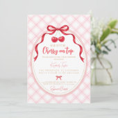 Invitation pour la Baby Shower de Coquette Cherry (Debout devant)