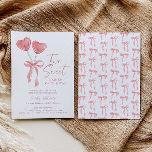 Invitation pour la baby shower de deux jolis jumea