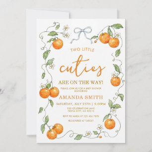 Invitation pour la baby shower de jumeaux Deux Pet